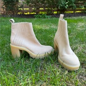 Women's Cream Ankle Boots